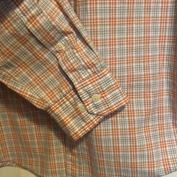 Joseph Abboud Long Sleeve Button Down Shirt Size Large Men’s Beige Orange - Picture 4 of 6